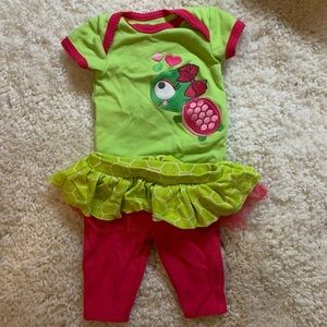 Baby Girls Outfit with Built in Tutu